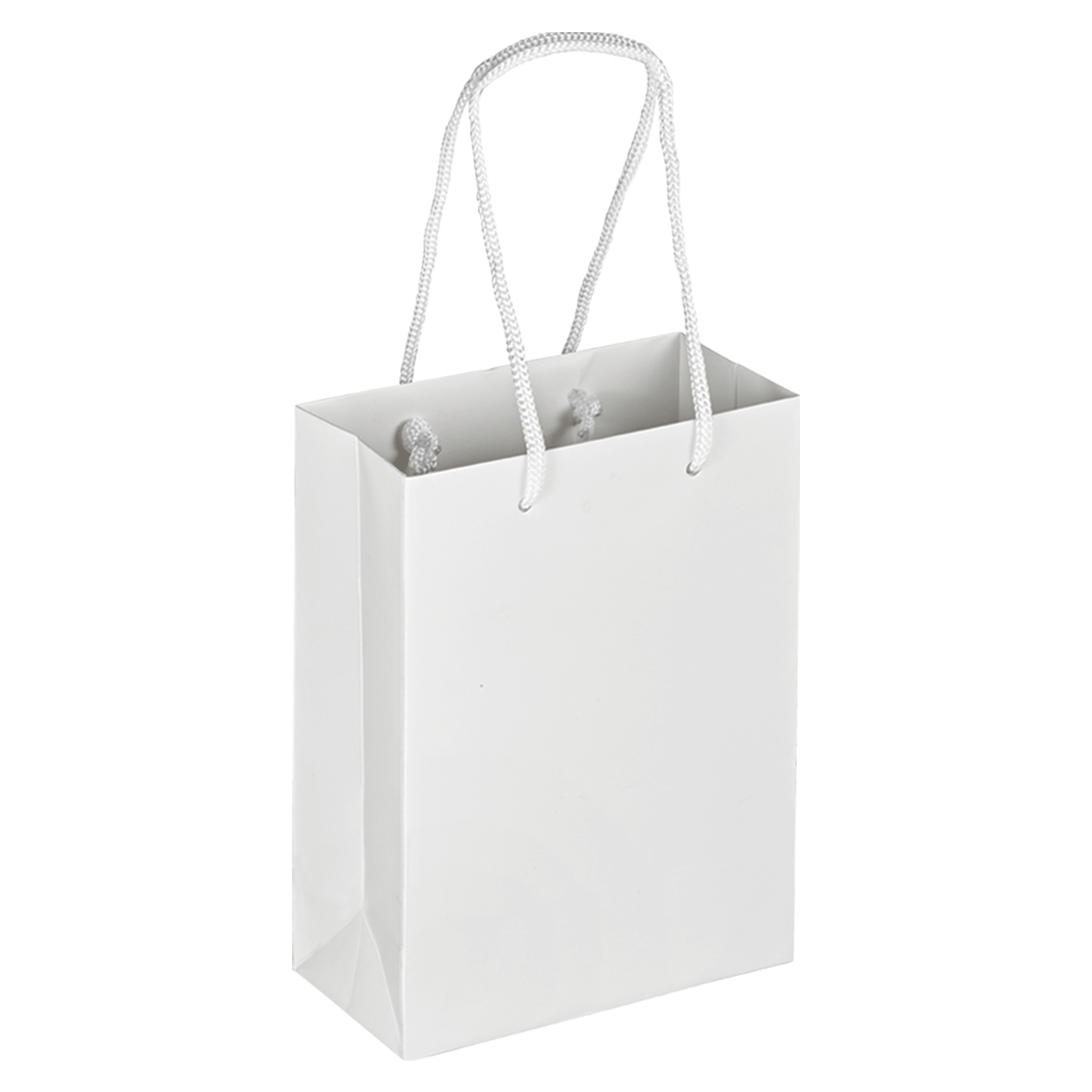 Boutique Shopping Bags White - Laminated (Small) [Min. Order Qty: 100 Bags]