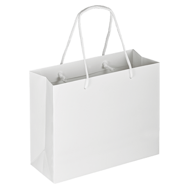 Boutique Shopping Bags White - Laminated (Large) [Min. Order Qty: 100 Bags]