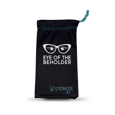 VIZIONIZE AI™ Imprinted Microfiber Drawstring Pouches ( Standard Ink )