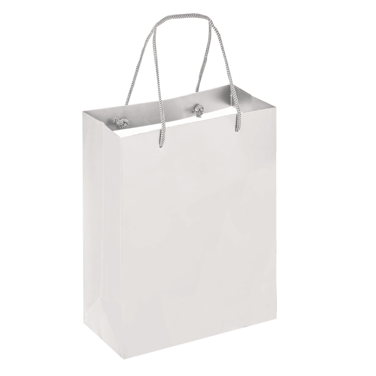 Boutique Shopping Bags White - Laminated (Large) [Min. Order Qty: 100 Bags]