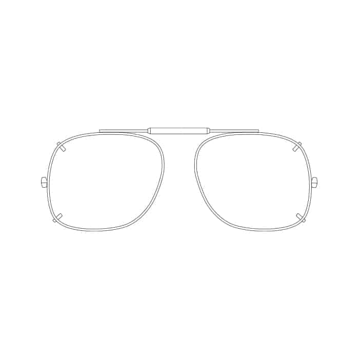 Visionaries® Square Mirrored Clip-Ons
