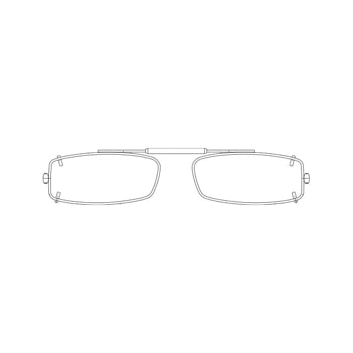 Visionaries® Slim Rectangle Mirrored Clip-Ons
