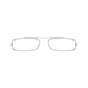 Visionaries® Slim Rectangle Mirrored Clip-Ons