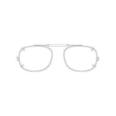 Visionaries® Rimless Rectangle Clip-Ons