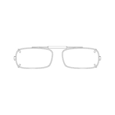 Visionaries® Rimless Tru Rectangle Clip-Ons