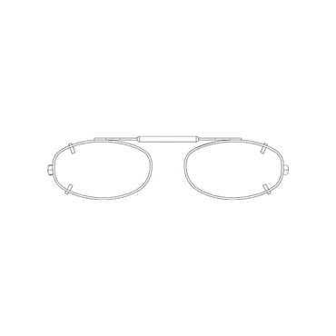 Visionaries® Rimless Mod Rectangle Clip-Ons